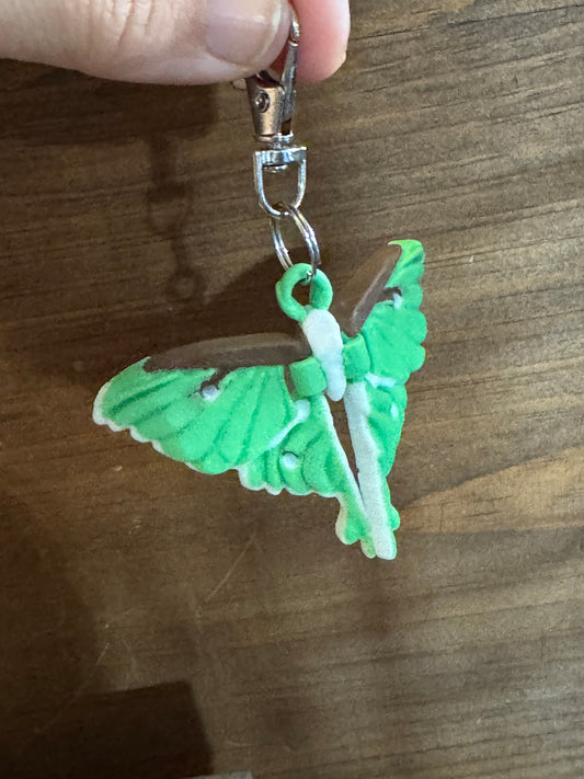 Luna Moth Keychain