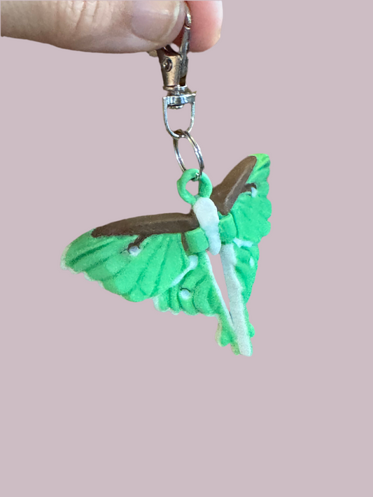 Luna Moth Keychain
