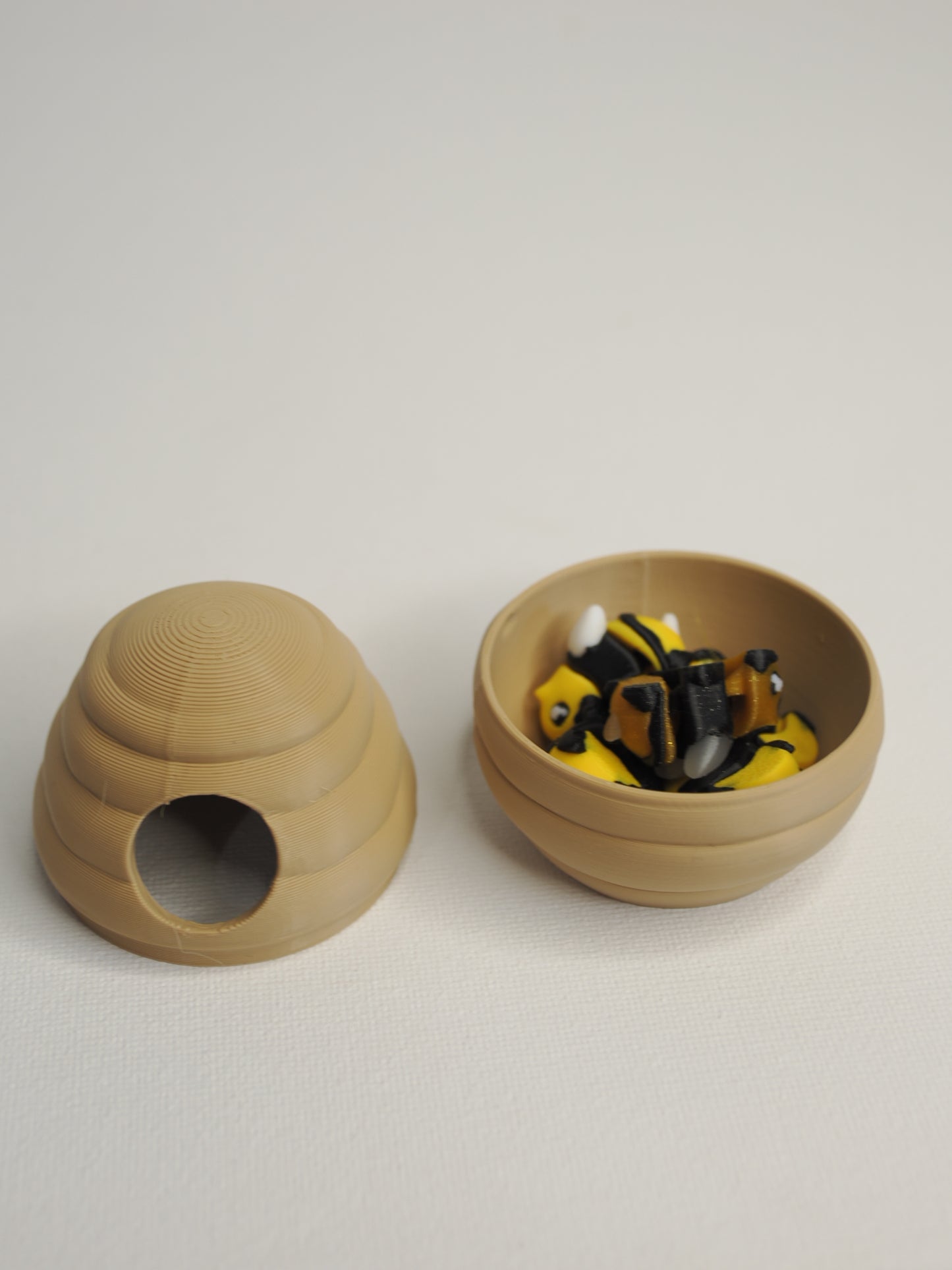 Bee hive with colony of 5 tiny flexi bees