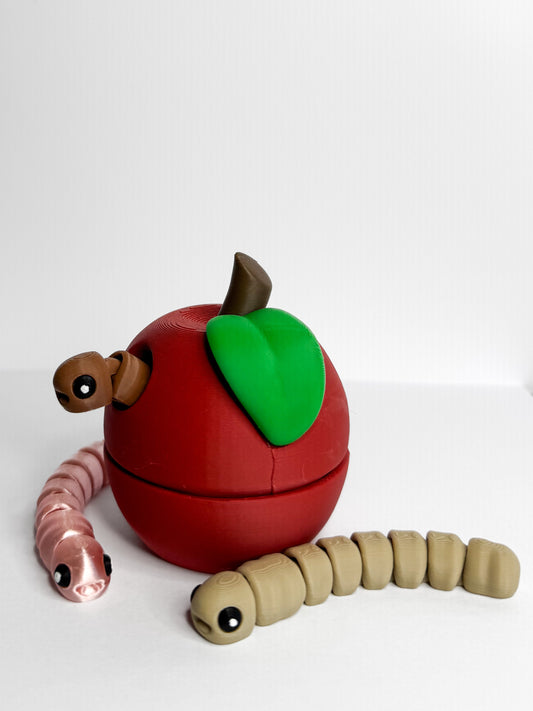 Apple Container with Flexi Worms